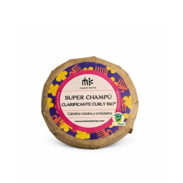 Maison Karité Sólido Super Champú Clarificante CurlyBio Papel Kraft 75g